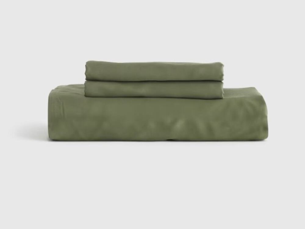 Quince Full Size OLIVE  Bamboo Sheet Set 3 Piece  100% Organic NEW